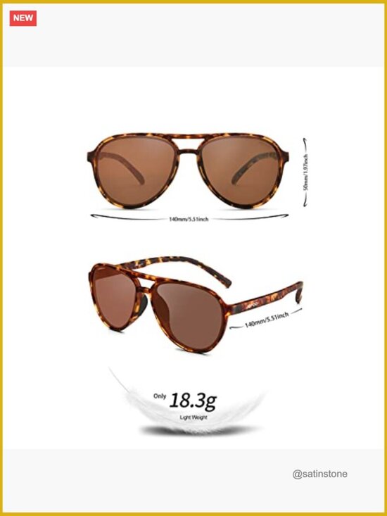 Polarized Aviator Sunglasses UV400 Protection TR90 Frame Sports main image 6